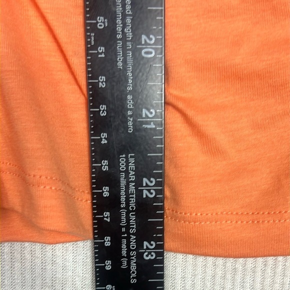 NWT Nation LTD Alina Tee T-Shirt Women’s Size Large Cadmium Orange Shirring - Picture 8 of 11